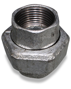 Screw union fm/fm 1" No 340 galv/taper seat